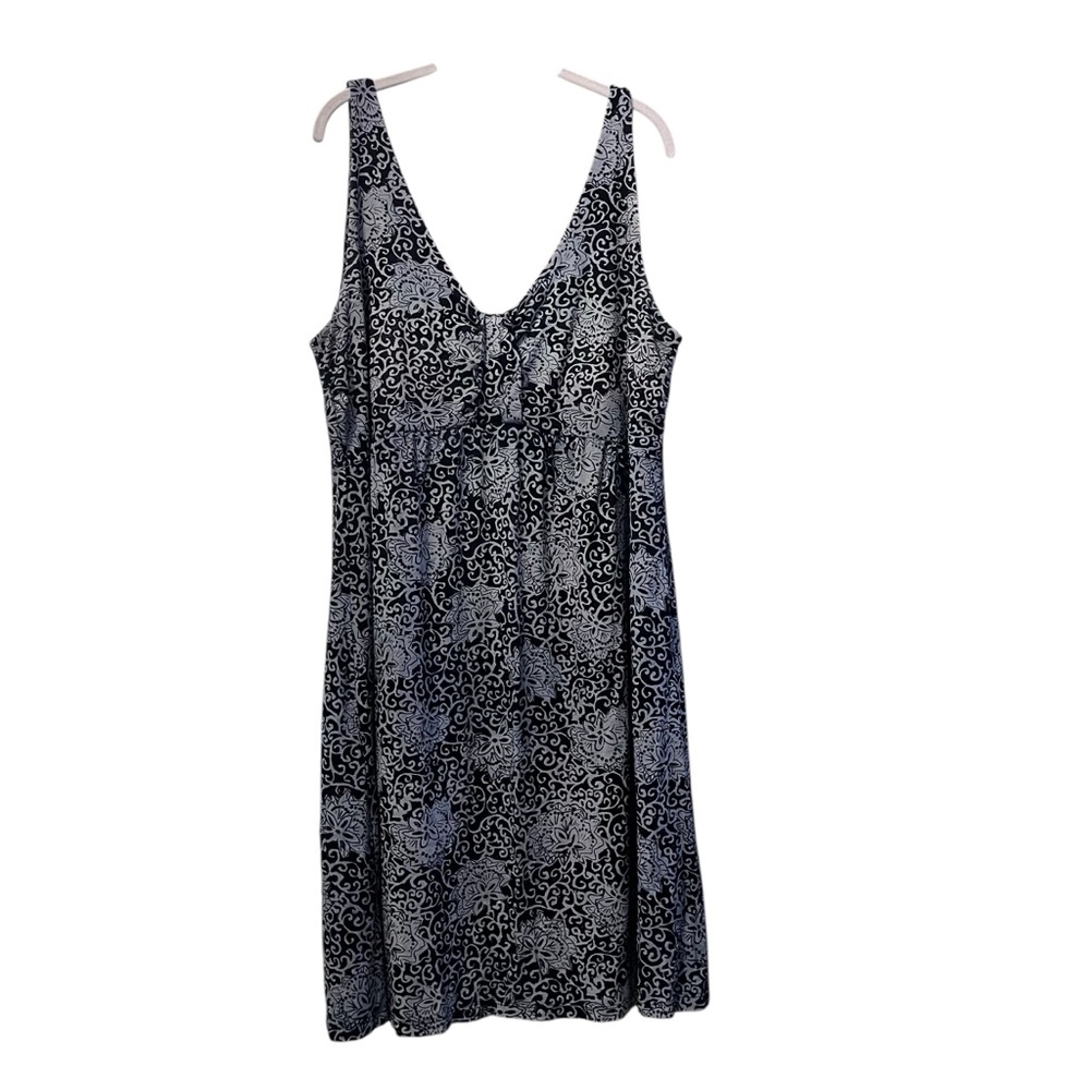 FRESH PRODUCE Dress Blk/Gray Floral Print Tank Resort Wear  Style 21670 Size XXL